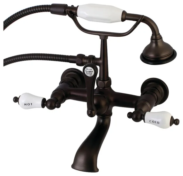 Kingston Brass AE556T Vintage Wall Mounted Clawfoot Tub Filler - Oil Rubbed