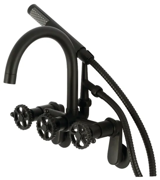 Kingston Brass AE815.CG Fuller Wall Mounted Tub Filler - Matte Black