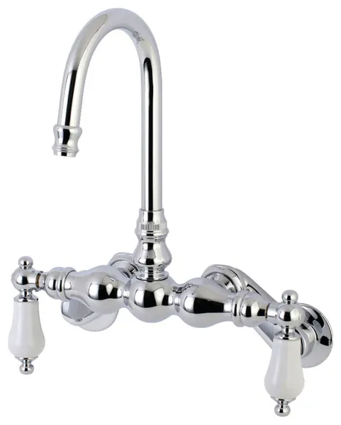 Kingston Brass AE84T Vintage Wall Mounted Clawfoot Tub Filler - Polished Chrome