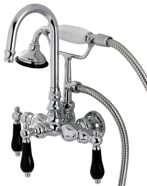 Kingston Brass AE8TPKL Duchess Wall Mounted Clawfoot Tub Filler - Polished