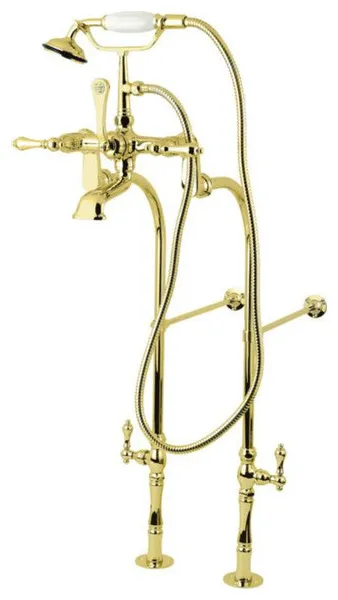 Kingston Brass Aqua Eden 12" Clawfoot Tub Filler Combo, CCK103T2