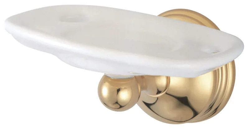 Kingston Brass Ba1166Pb Vintage Toothbrush With Tumbler Holders, Polished Brass