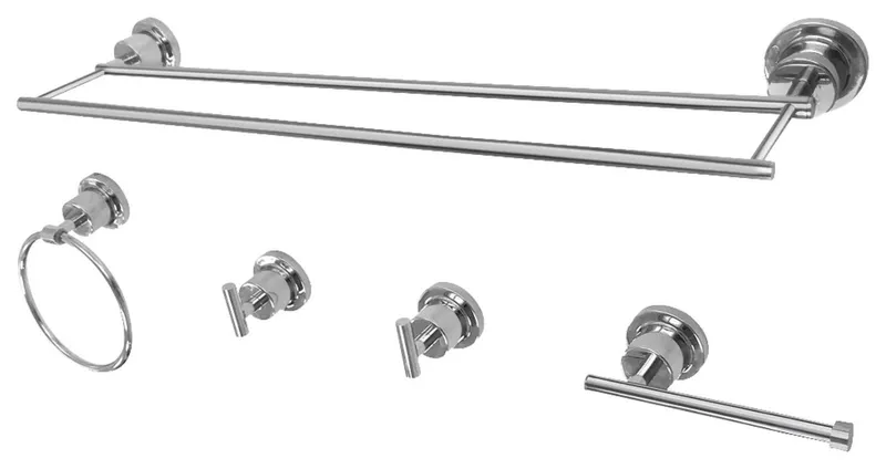 Kingston Brass BAH821318478 Concord 5 Piece Bathroom Package - Polished Chrome