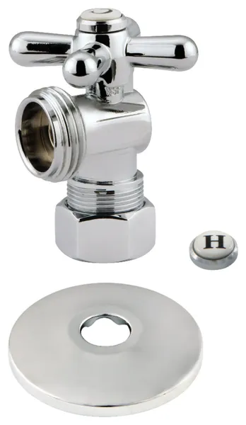 Kingston Brass CC1200.XK 2"H Quarter Turn Angle Stop Valve - Polished Chrome