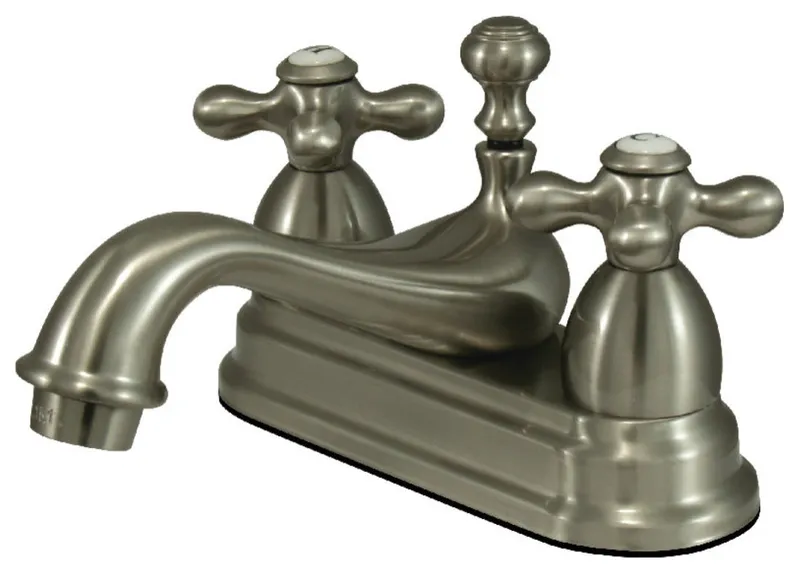 Kingston Brass CC17L8 4 in. Centerset Bathroom Faucet, Brushed Nickel