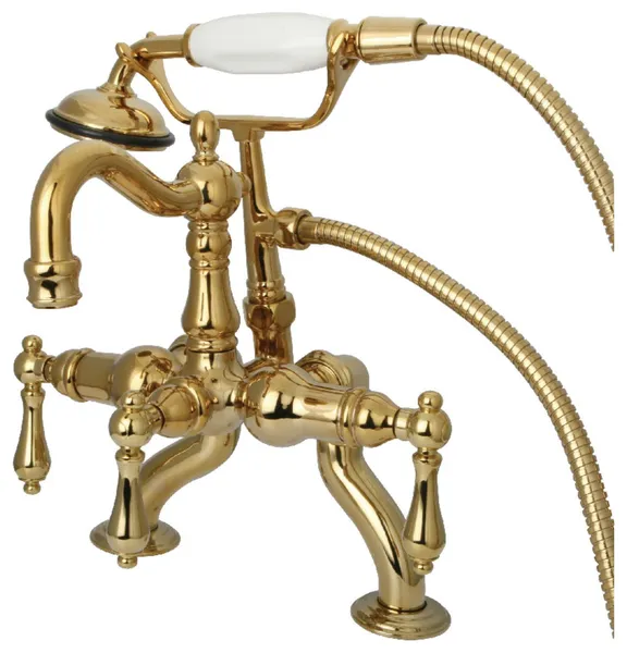 Kingston Brass CC2008T Vintage Deck Mounted Clawfoot Tub Filler - Polished