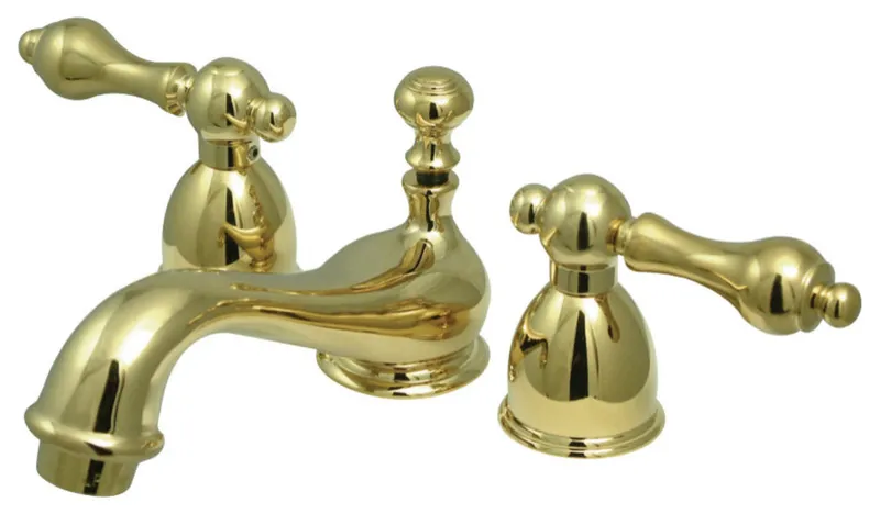 Kingston Brass CC21L2 Mini-Widespread Bathroom Faucet, Polished Brass