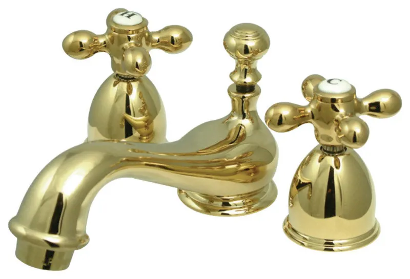 Kingston Brass CC27L2 Mini-Widespread Bathroom Faucet, Polished Brass