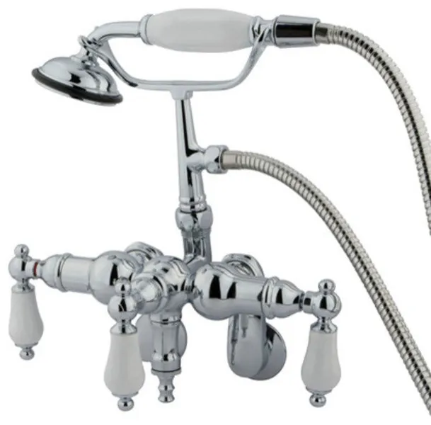 Kingston Brass CC422T Vintage Wall Mounted Clawfoot Tub Filler - Polished