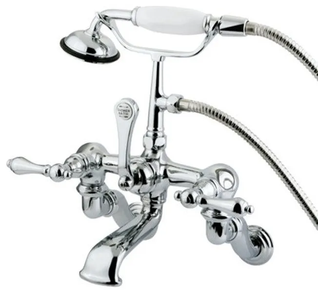 Kingston Brass CC458T Vintage Wall Mounted Clawfoot Tub Filler - Polished