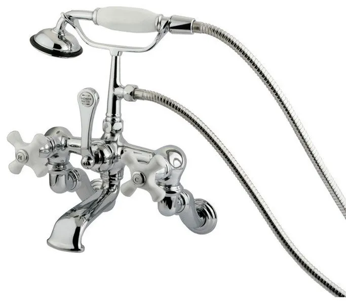 Kingston Brass CC466T Vintage Wall Mounted Clawfoot Tub Filler - Polished