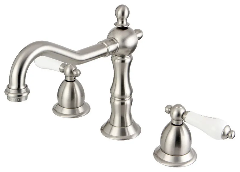Kingston Brass CC53L8 8 to 16 in. Widespread Bathroom Faucet, Brushed Nickel