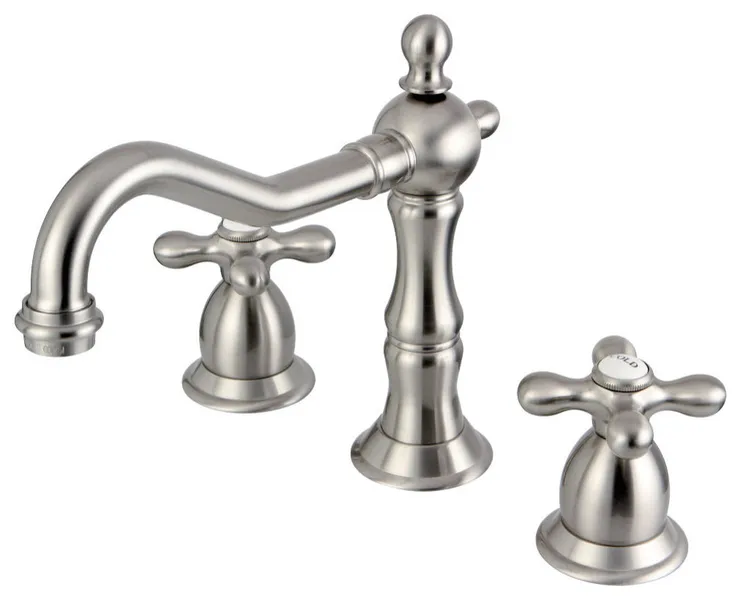 Kingston Brass CC57L8 8 to 16 in. Widespread Bathroom Faucet, Brushed Nickel