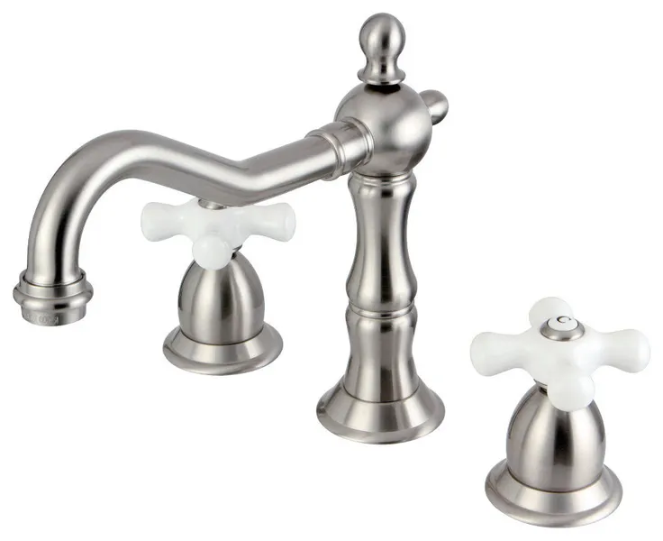 Kingston Brass CC59L8 8 to 16 in. Widespread Bathroom Faucet, Brushed Nickel