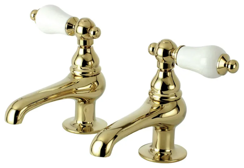 Kingston Brass CC5L2 Basin Faucet, 1CCPL2CSC, 1CCPL2CSH, Polished Brass