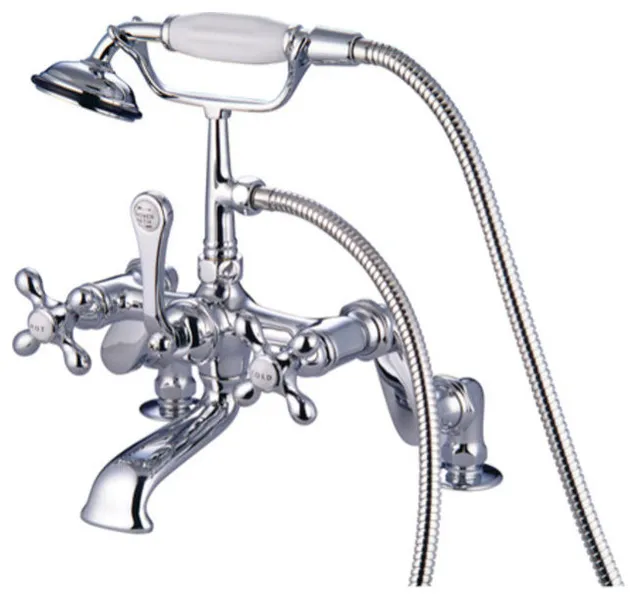 Kingston Brass CC658T Vintage Deck Mounted Clawfoot Tub Filler - Polished