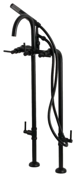 Kingston Brass CCK810.DL Concord Floor Mounted Tub Filler - Matte Black