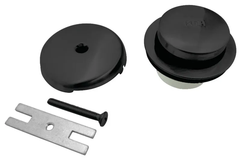 Kingston Brass Easy Touch Toe-Tap Drain Conversion Kit, Matte Black