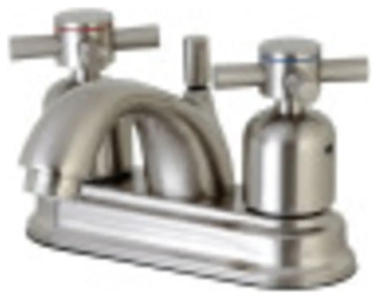 Kingston Brass FB2608DX 4 in. Centerset Bathroom Faucet, Brushed Nickel
