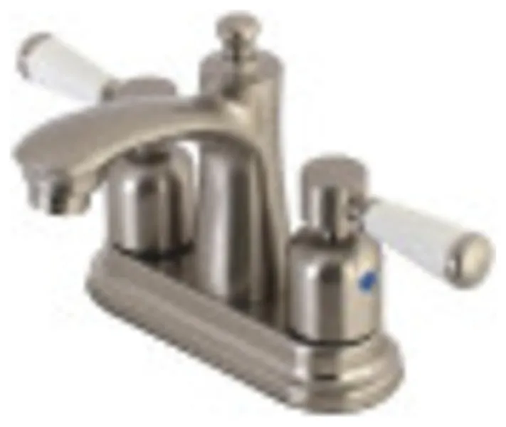 Kingston Brass FB7628DPL 4 in. Centerset Bathroom Faucet, Brushed Nickel
