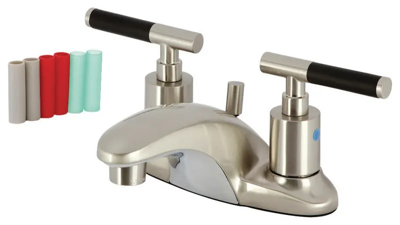 Kingston Brass FB862.CKL Kaiser 1.2 GPM Centerset Bathroom Faucet - Brushed