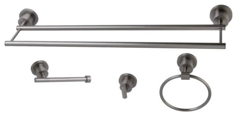 Kingston Brass Four Piece Wall Mount Bathroom Accessory Set, BAK8213478SN