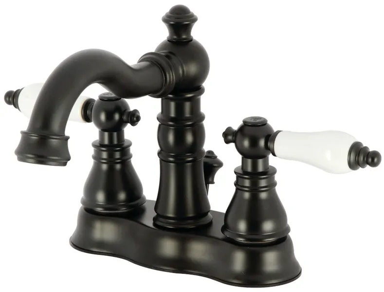 Kingston Brass FSC160.APL American Patriot 1.2 GPM Centerset - Matte Black