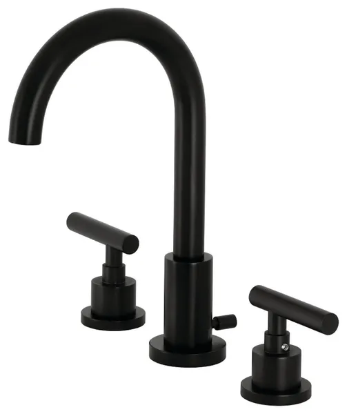Kingston Brass FSC892.CML Manhattan 1.2 GPM Widespread Bathroom - Matte Black