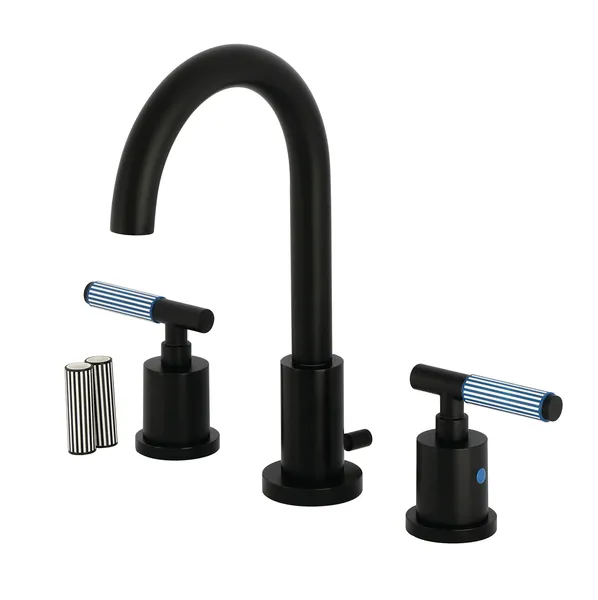 Kingston Brass FSC892.KPS Synchronous 1.2 GPM Widespread Bathroom - Matte Black