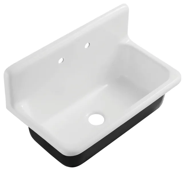 Kingston Brass GCKWS362011 Petra Galley 36" x 20" Cast Iron Wall - White