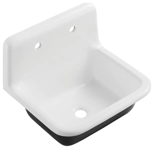 Kingston Brass GCLWS22187 Petra Galley 22" x 18" Cast Iron Wall - White