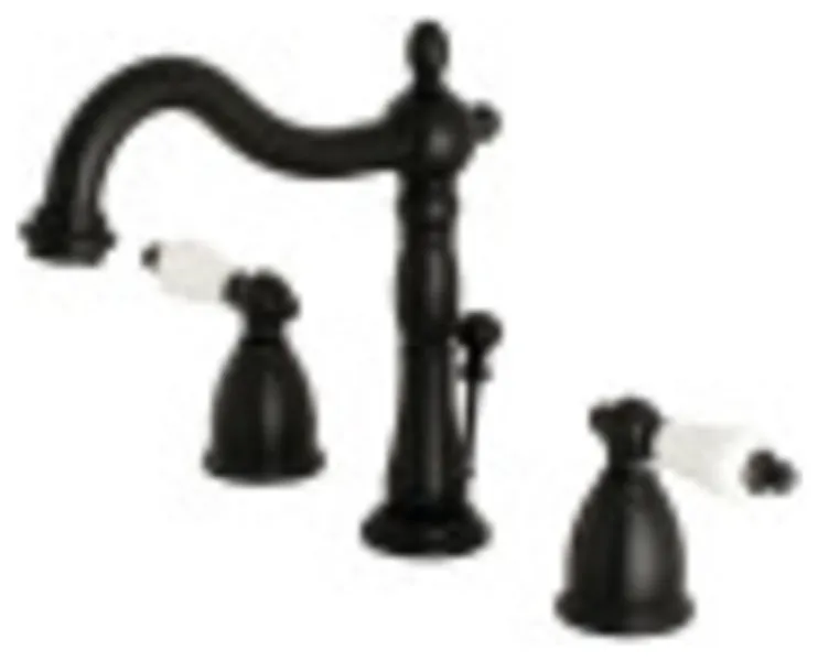 Kingston Brass KB1970PL 8 in. Widespread Bathroom Faucet, Matte Black