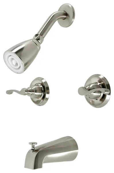 Kingston Brass KB24.FL Royal Tub and Shower Trim Package - Brushed Nickel