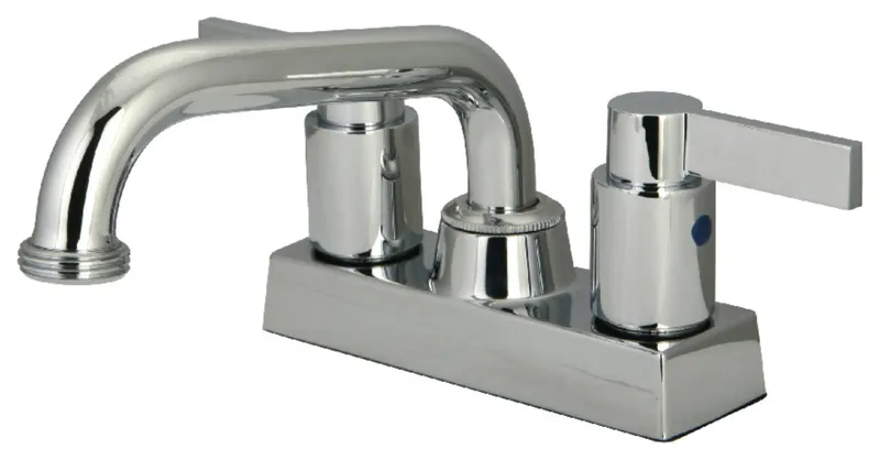Kingston Brass KB247.NDL NuvoFusion 4 GPM Deck Mounted Double - Polished Chrome