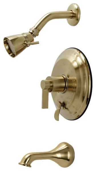 Kingston Brass KB363.0NDL NuvoFusion Tub and Shower Trim Package - Brushed