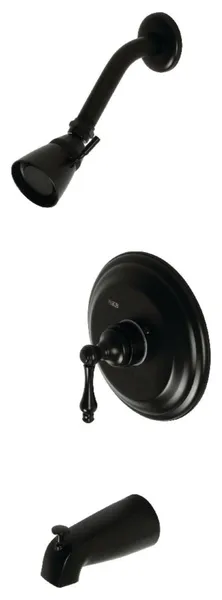 Kingston Brass KB363.AL Restoration Tub and Shower Trim Package - Matte Black