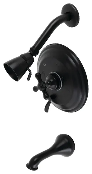 Kingston Brass KB3630.AX Restoration Tub and Shower Trim Package - Matte Black
