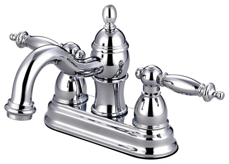 Kingston Brass KB3901TL 4 in. Centerset Bathroom Faucet, Polished Chrome