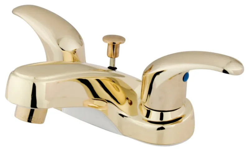 Kingston Brass KB6252 4 in. Centerset Bathroom Faucet, Polished Brass