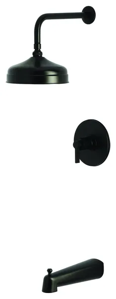 Kingston Brass KB633.NDL NuvoFusion Tub and Shower Trim Package - Matte Black