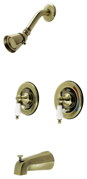 Kingston Brass KB66.PL Vintage Tub and Shower Trim Package - Antique Brass