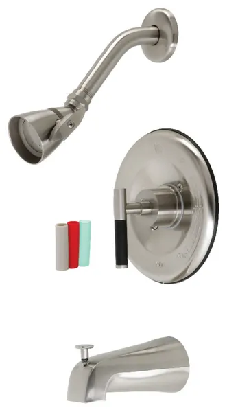 Kingston Brass KB663.CKL Kaiser Tub and Shower Trim Package - Brushed Nickel