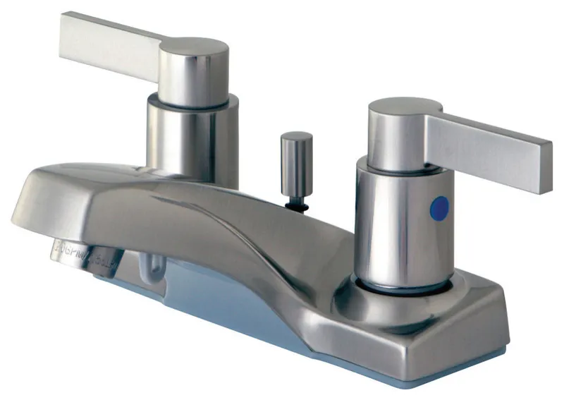 Kingston Brass KB8108NDL 4 in. Centerset Bathroom Faucet, Brushed Nickel
