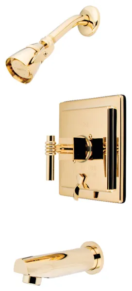 Kingston Brass KB865.0QL Tub and Shower Trim Package - Polished Brass