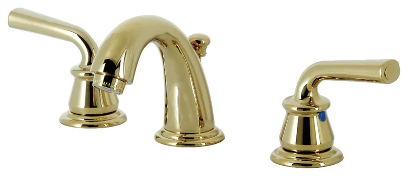 Kingston Brass KB912RXL Widespread Bathroom Faucet, Pop-Up Drain