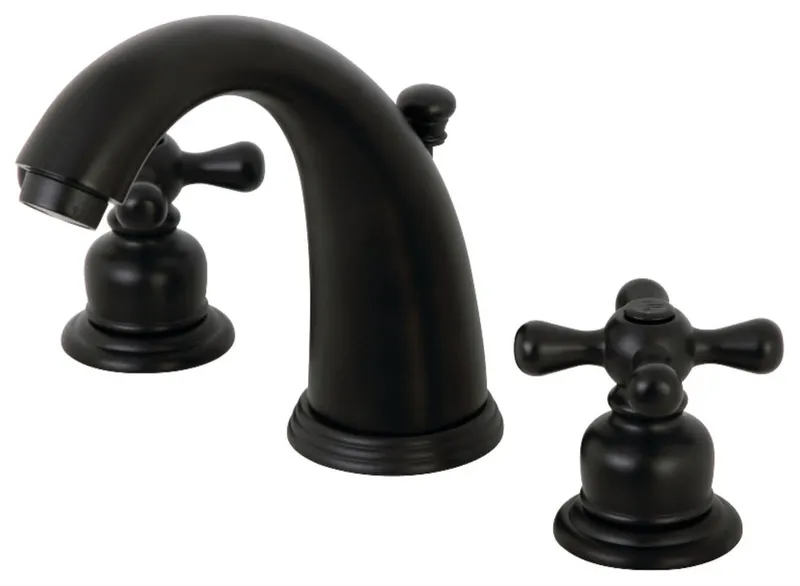 Kingston Brass KB98.AX Victorian 1.2 GPM Widespread Bathroom - Matte Black