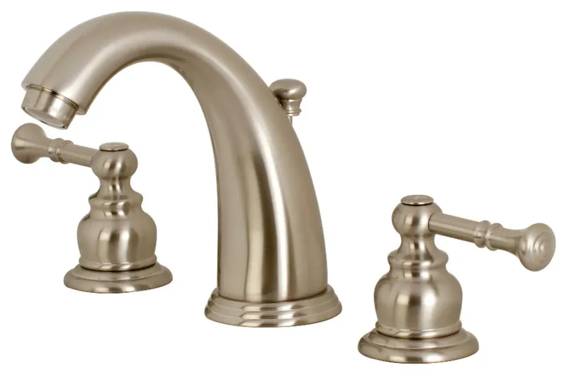 Kingston Brass KB98.NL Naples 1.2 GPM Widespread Bathroom Faucet - Brushed