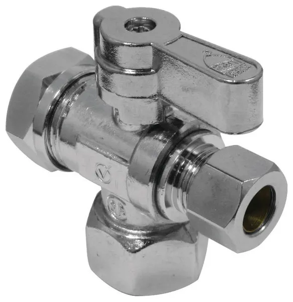 Kingston Brass KF309 Slip Joint Shut Off Valve - Polished Chrome