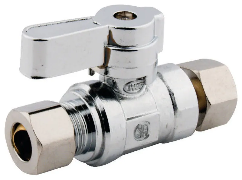 Kingston Brass KF3330 Comp Straight Stop Valve - Polished Chrome