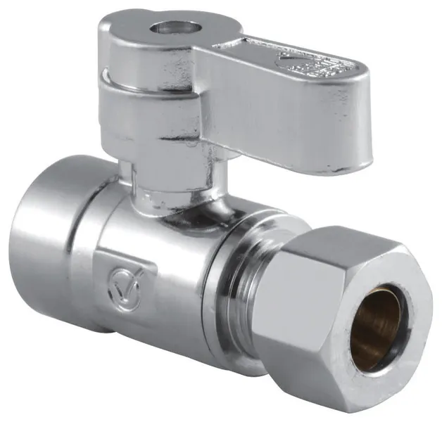 Kingston Brass KF4325 Straight Shut Off Valve - Polished Chrome